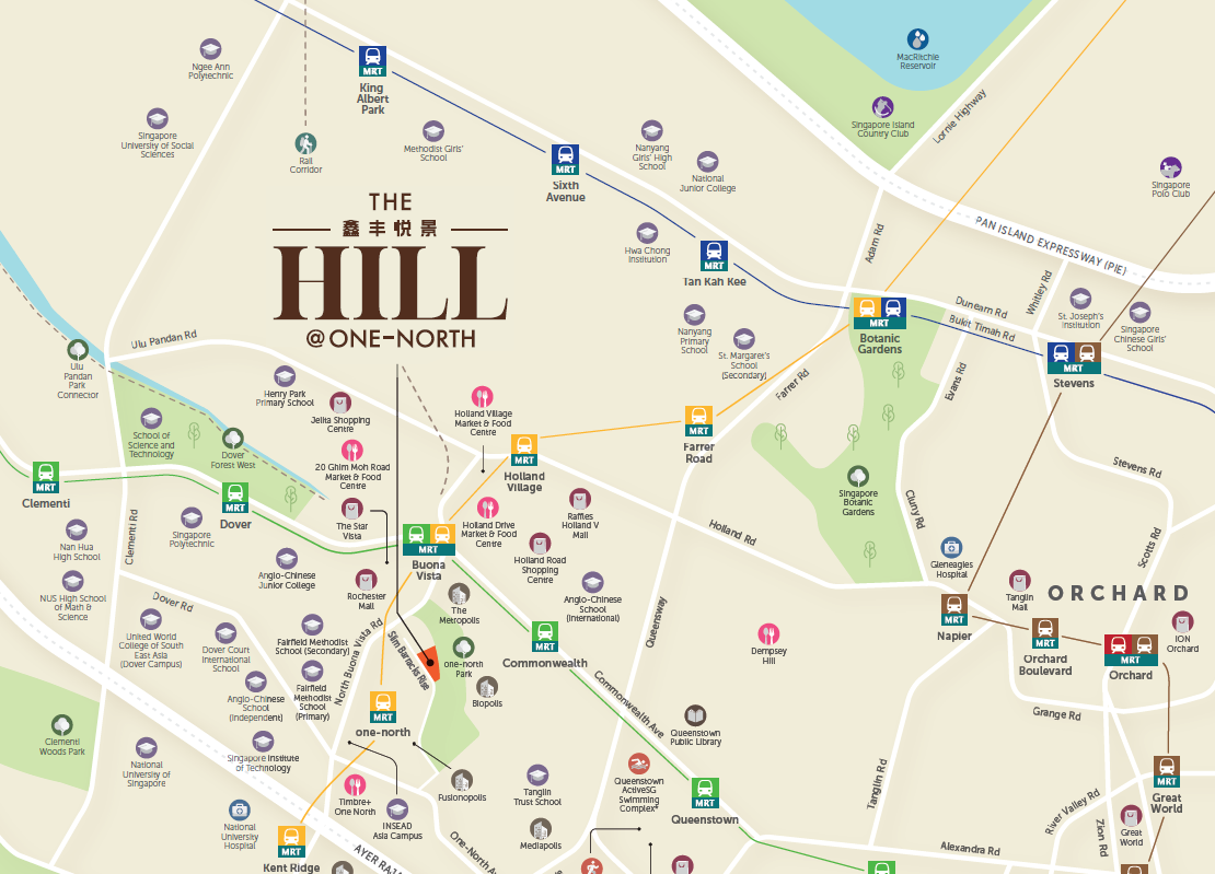 The Hill @ One-North condo location map Singapore